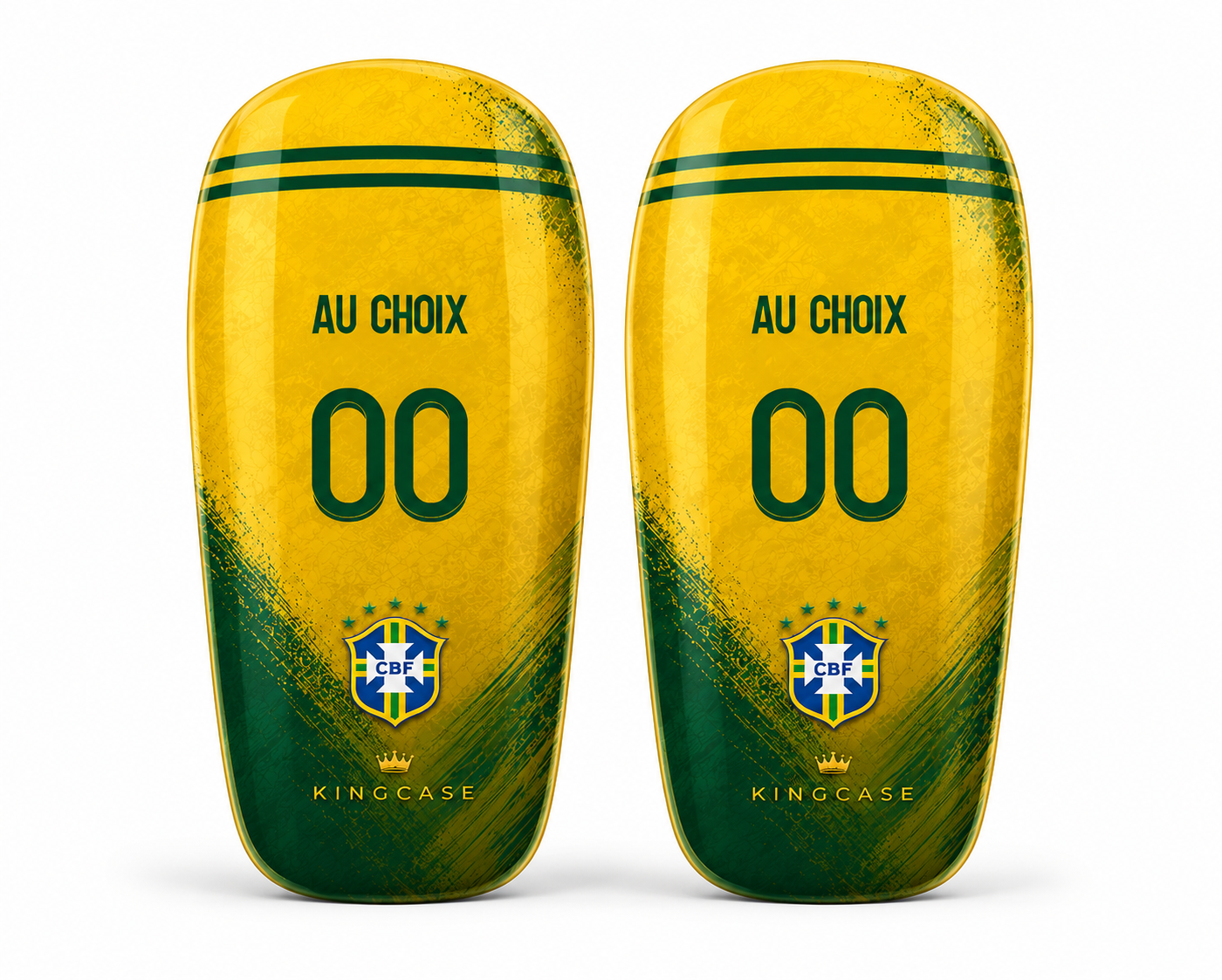 Protège-Tibias Brésil Personnalisés – Édition Premium 🇧🇷