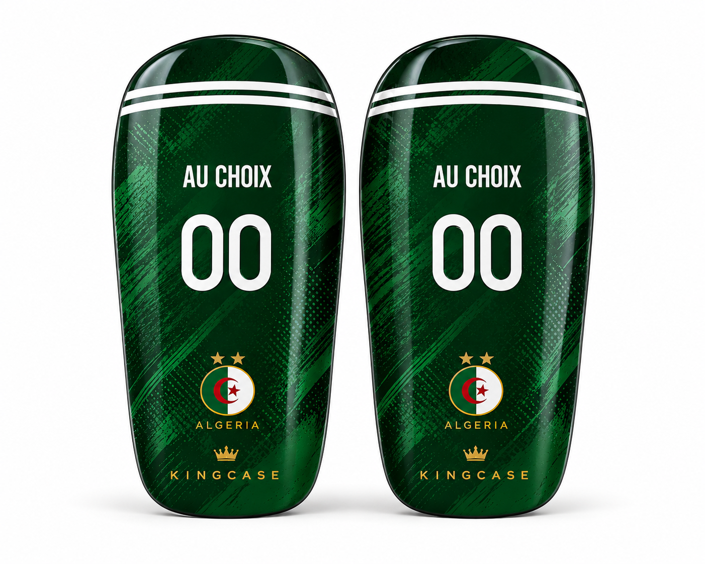 ⚽ Protège-Tibias Algérie Personnalisés – Édition Verte Premium 🇩🇿