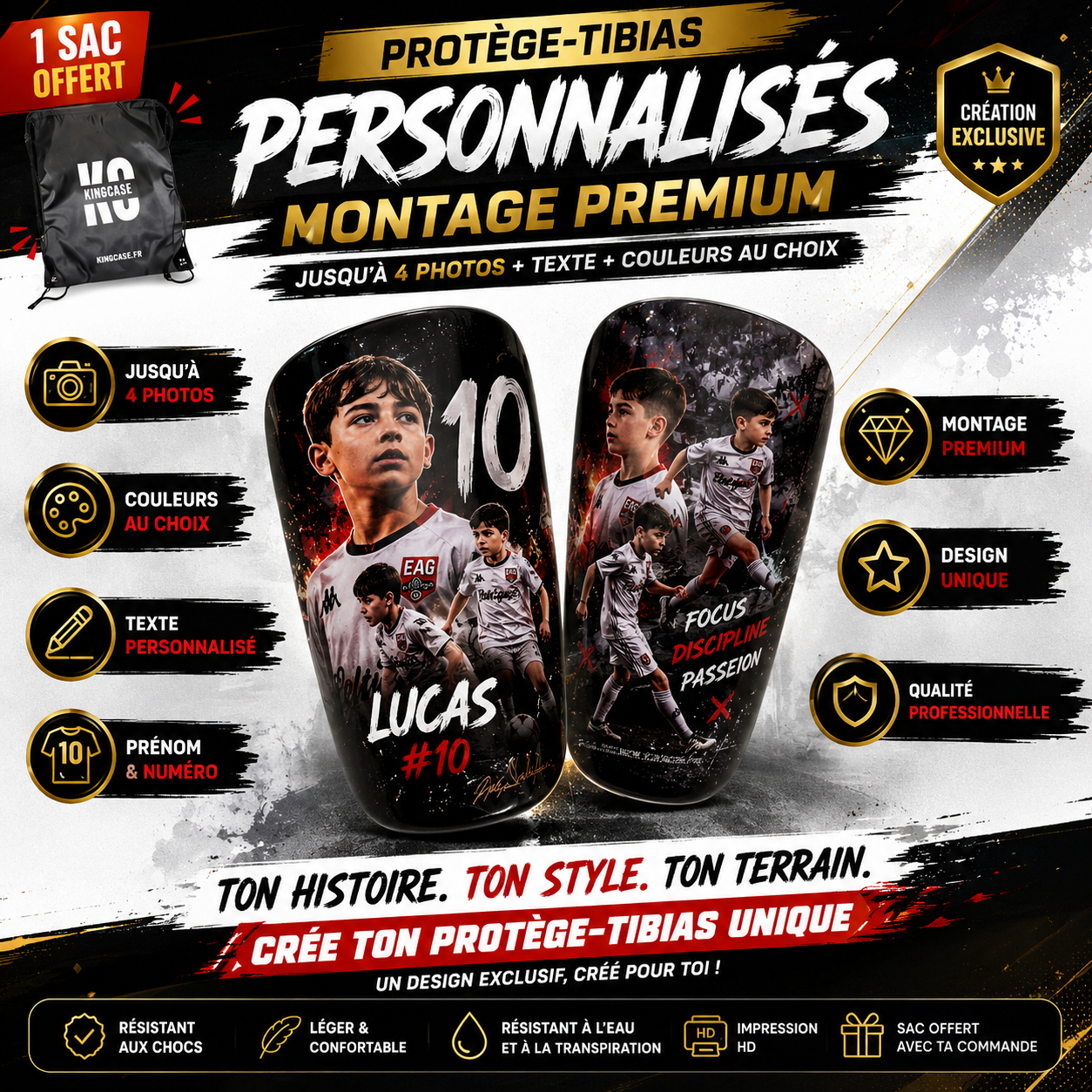 ESPINILLERA PREMIUM PERSONALIZABLE