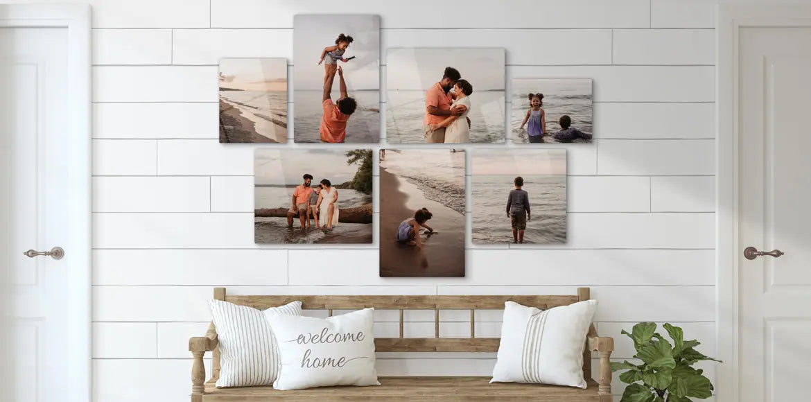 Plaques personnalisables en métal HD avec photos et support magnétique