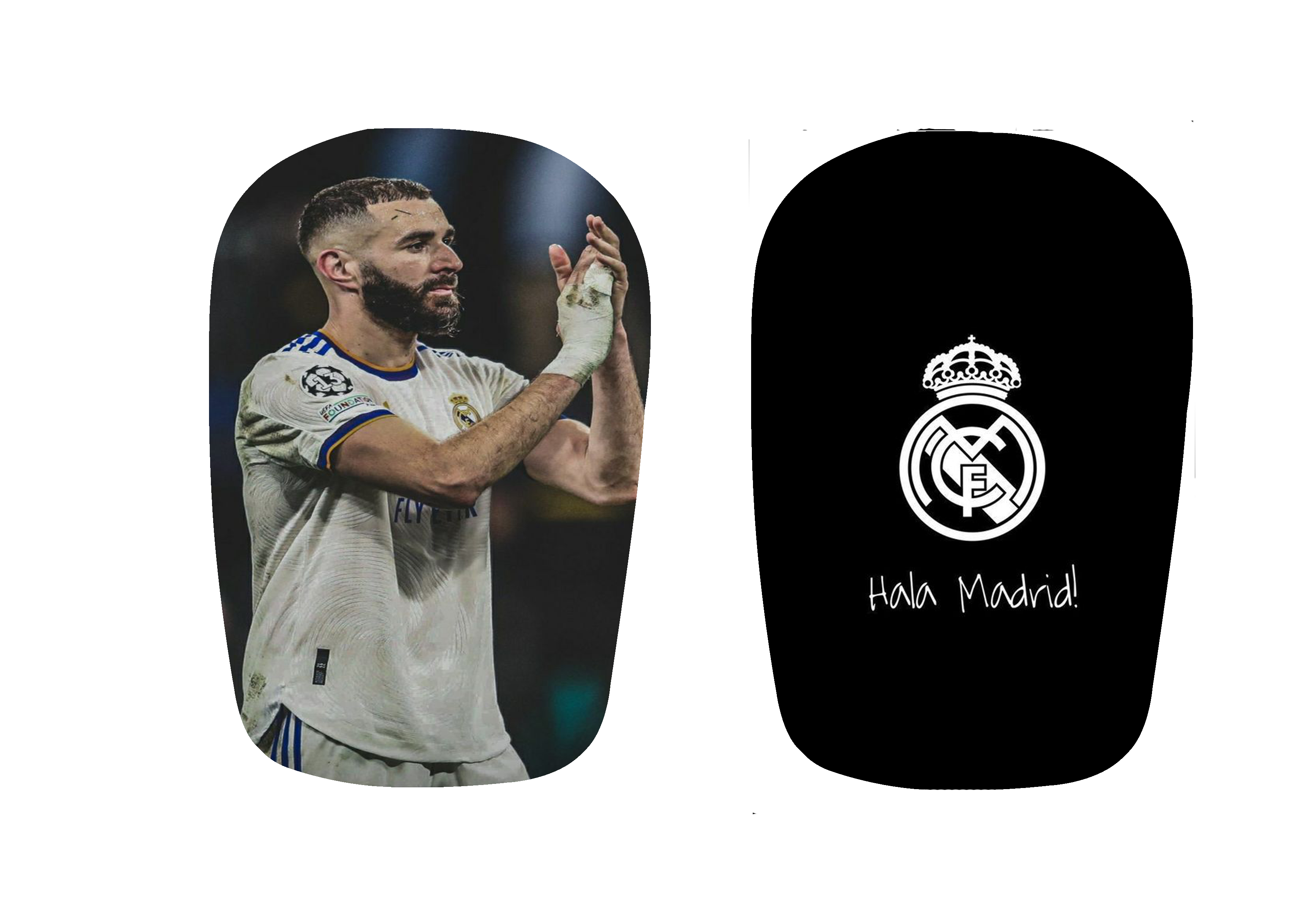 Benzema Hala Madrid / Espinilleras personalizadas